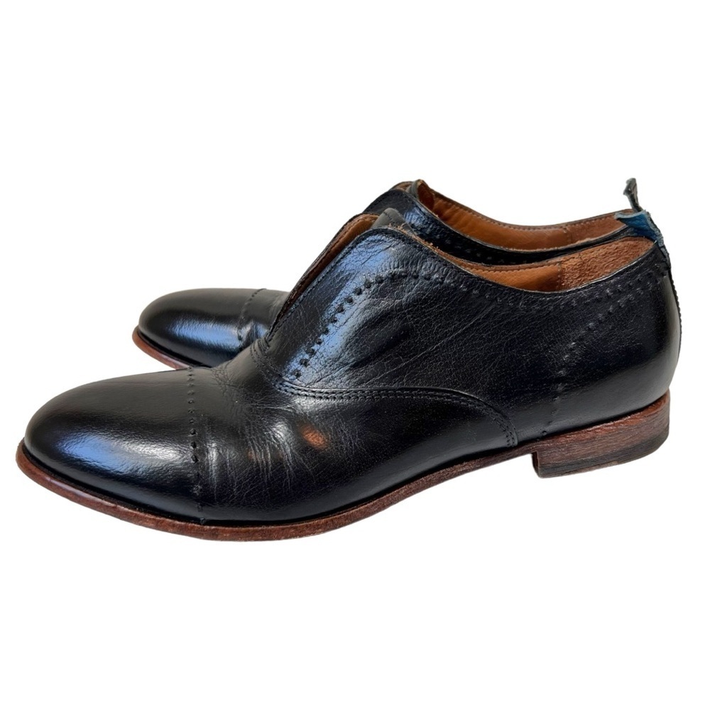 Moma Italian made black leather shoes size 39